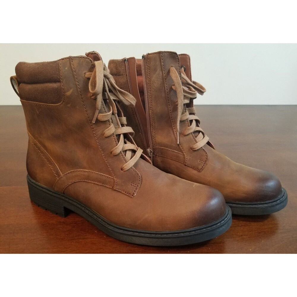 Clarks Womens Orinoco 2 Spice Brown Snuff Leather Boots Size 9 Style261679624065 - Picture 2 of 7